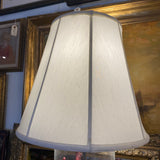 Coral & Glass Lamp with Off-White Shade