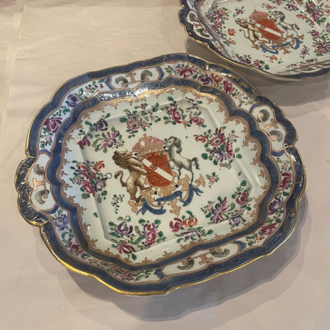 chinese export armorial dish