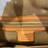 Gucci floral bag with bamboo handle