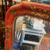 chinoiserie red mirror