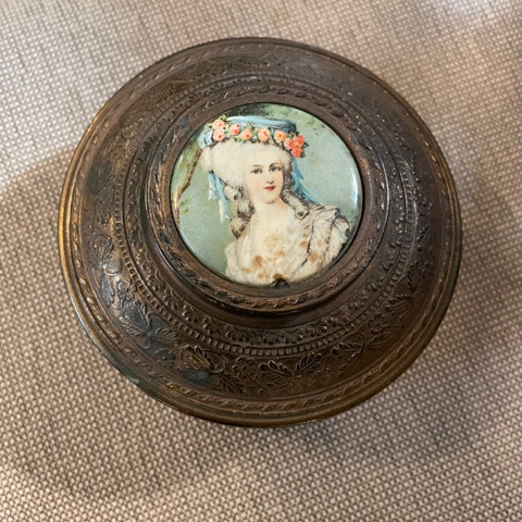trinket box with porcelain portrait