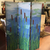 Hand-painted 3 Panel Folding Screen