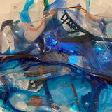 Original art work abstract by Marjorie Minkin acrylic on molded lexan