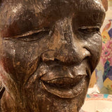 Carved Wood African Bust