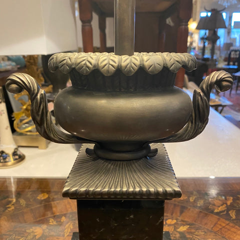 Black Marble urn lamp