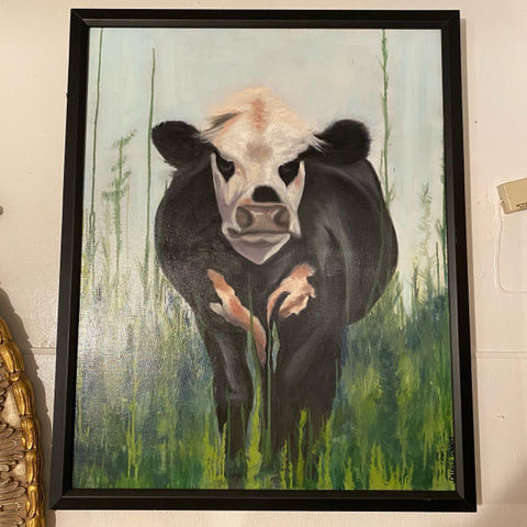 PAINTING  cow signed
