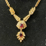 14k diamond ruby necklace