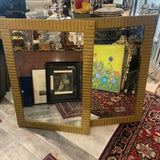 Pair of gold fluted mirrors