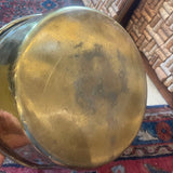 brass pot with iron handle