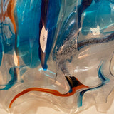 Original art work abstract by Marjorie Minkin acrylic on molded lexan