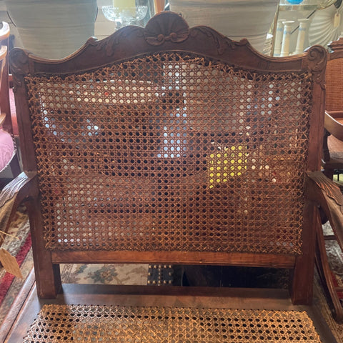 caned carved frame Louis style chair