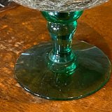 Large Crackle Glass Goblet