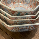 set of 4 octagonal Chinese 19th century bowls