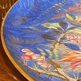 Signed Porcelain Painted Platter Charger