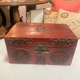 red Chinese lacquer box