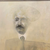 portrait of man impressionist style monochromatic color scheme