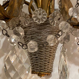 Pair of 3 Arm Crystal Sconces