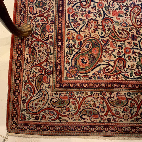 Antique Persian Keshan Rug 4'3" x 6'7"