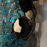 South West cow skull incrusted with Turquoise