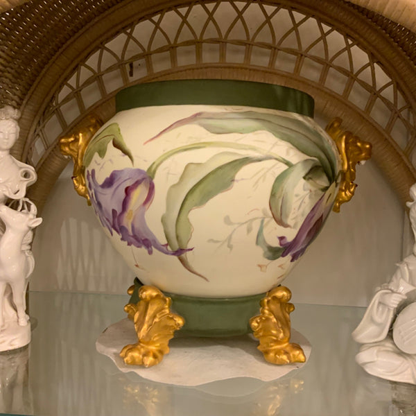 Antique Limoges France Hand Painted Porcelain Jardiniere Re Antiques