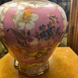 Table Lamp with Floral & Figural Courting Motifs