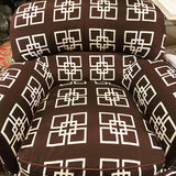 Brown and white club chair