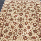 Cream and Red Persian Rug