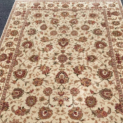 Cream and Red Persian Rug
