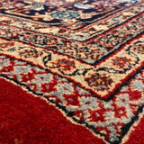 Red Persian Rug with Hexagon Central Medallion 9' x 12'