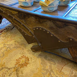Rustic Wood & Metal Coffee Table