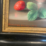 still life painting signed Randolph duke of strawberries