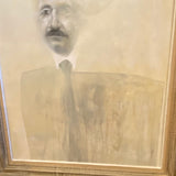 portrait of man impressionist style monochromatic color scheme