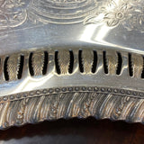 Silver Plate Reticulated Edge Tray with Handles