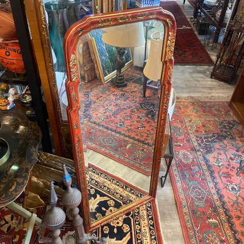 chinoiserie red mirror