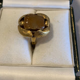 Estate Jade & 18k Gold Cocktail Ring