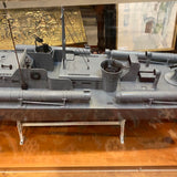 PT224 Military ship model under glass
