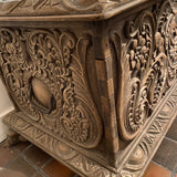 Ornately carved wood  Peruvian Trunk