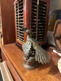 Bronze bird oil lamp