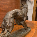 Russian Borzoi Bronze Statue, Signed