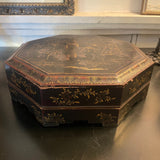 octagon Chinese lacquer box