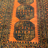 orange and blue rug