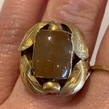 Estate Jade & 18k Gold Cocktail Ring