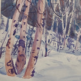 Winter Scene Watercolor, Signed MacKnight